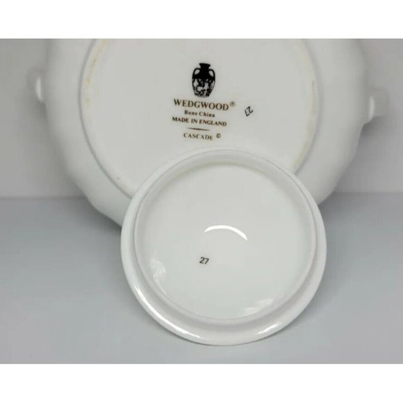 Vintage Wedgwood Sugar Bowl W Lid Cascade Pattern Floral Flowers Spring Blooming - Picture 4 of 7